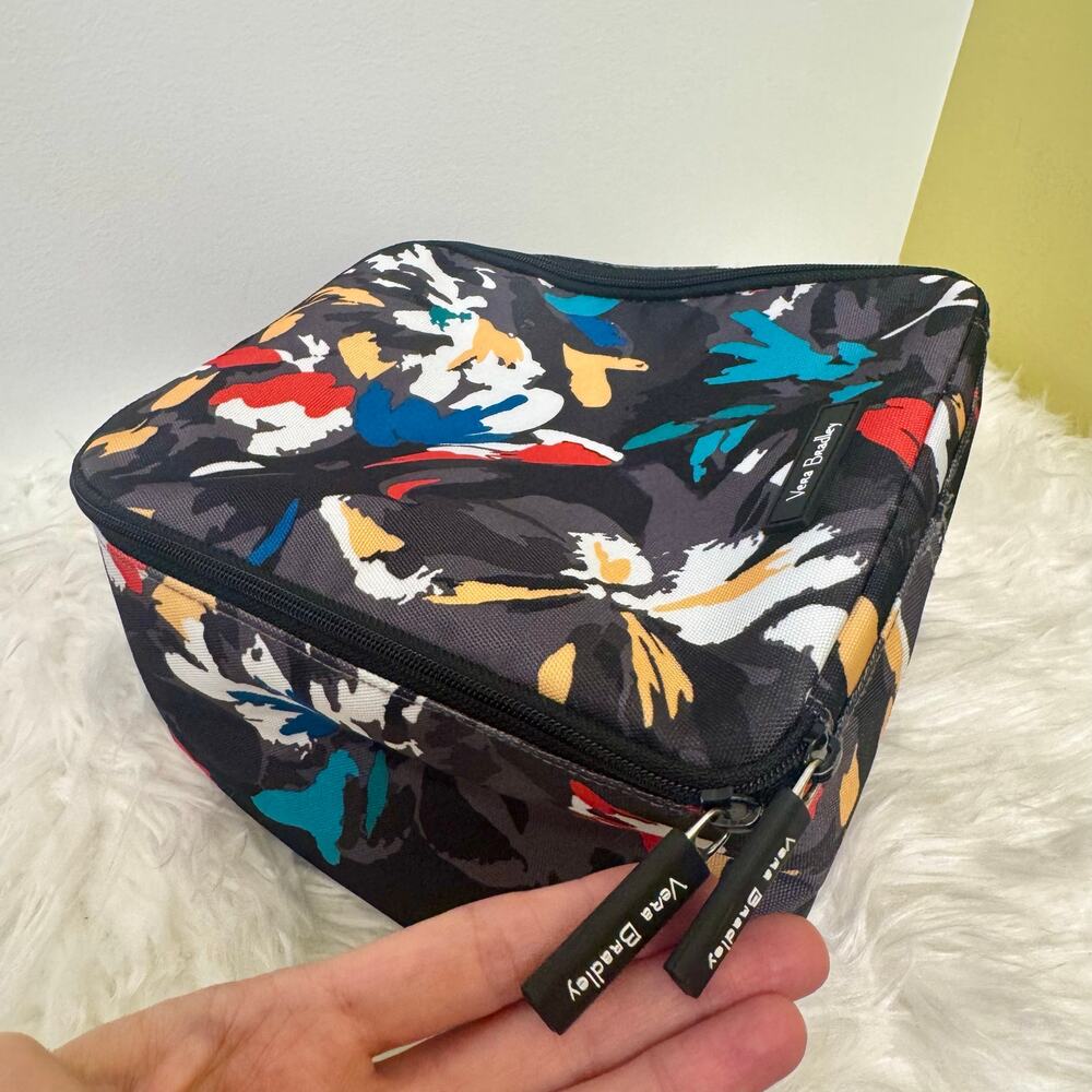 Vera Bradley Wipeable Lunch Box Top Open Insulated Cooler Splash Floral Abstract